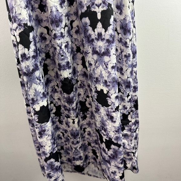 H&M | Floral Polyester Scoop Neck Sleeveless Casual Knee Length Dress sz 6 - Picture 3 of 13